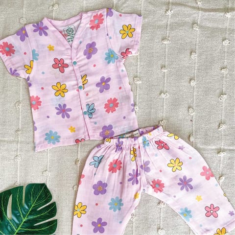 A Toddler Thing Muslin Sleepsuit - Flower Puff