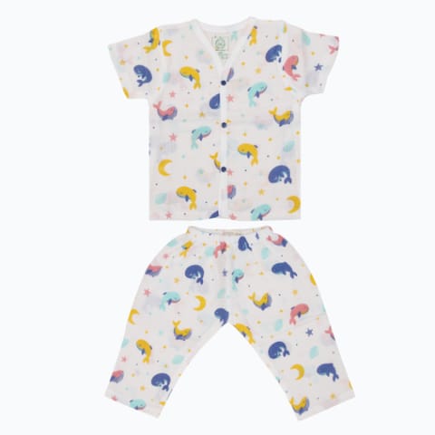 A Toddler Thing Muslin Sleepsuit - Whale Star