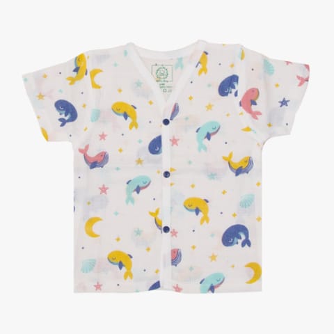 A Toddler Thing Muslin Sleepsuit - Whale Star