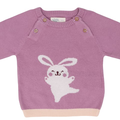 A Toddler Thing Purple Hopper - Sweaters