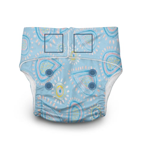 A Toddler Thing Newborn Diaper -  Floral Paisley