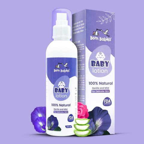 Born Babies Baby Natural Body Lotion For Moisturizes & Make Skin Soft & Smooth - 200ML