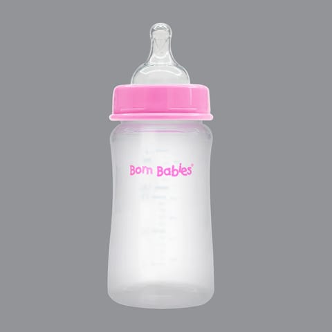 Born Babies Feeding Bottle With Anti-Colic Silicone Nipple BPA Free - 250 ml - Pink