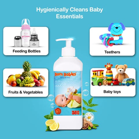 Born Babies Baby Bottle & Dish Wash Liquid Cleanser - 500 ML