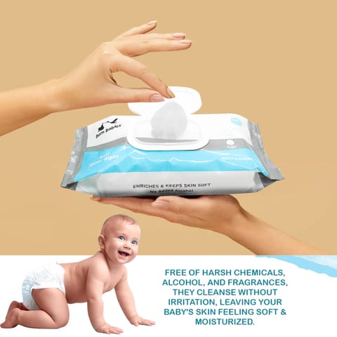 Born Babies Advanvced 99.9% Pure Water Baby Wipes - 216 Pieces ( Buy 2 Get 1 Free)