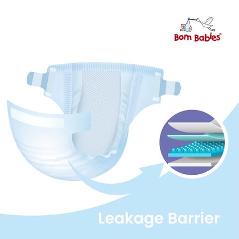 Born Babies Baby Tape Diaper Three Layer Leakage Protection High Absorb-NB(20 Pieces)