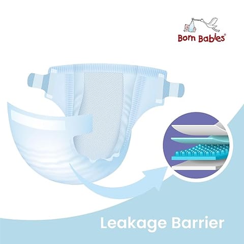 Born Babies Baby Tape Diaper  Three Layer Leakage Protection High Absorb-S (18 Pieces)