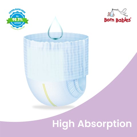 Born Babies Baby Tape Diaper Three Layer Leakage Protection High Absorb-L (18 Pieces)