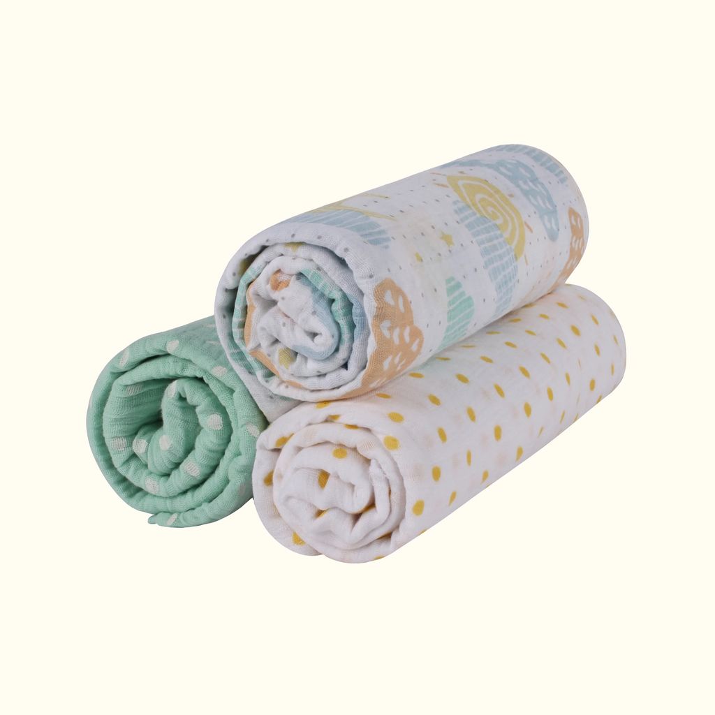 Abracadabra Swaddles (Set of 3) - Lost in Clouds Pack of 3