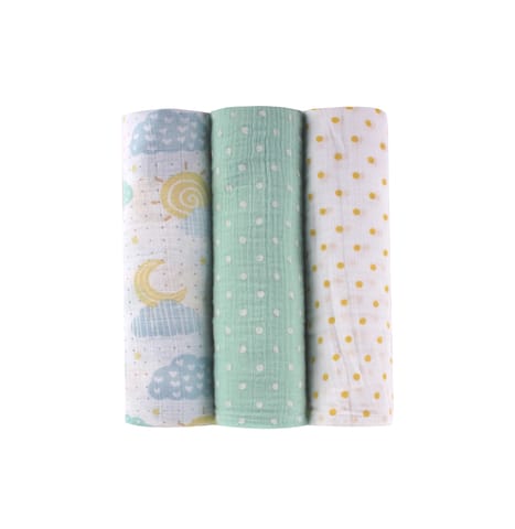 Abracadabra Swaddles (Set of 3) - Lost in Clouds Pack of 3