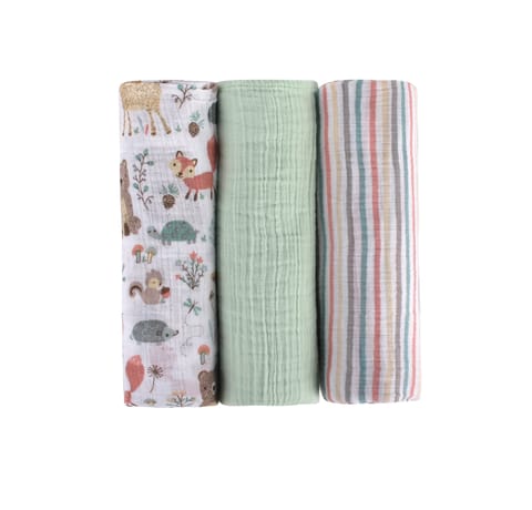 Abracadabra Swaddles (Set of 3) - Bambi & Friends Pack of 3