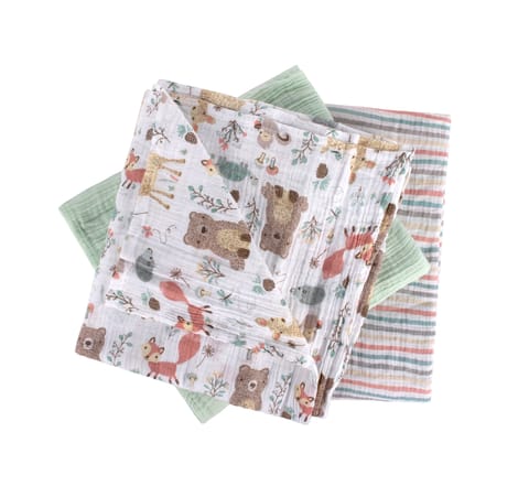 Abracadabra Swaddles (Set of 3) - Bambi & Friends Pack of 3