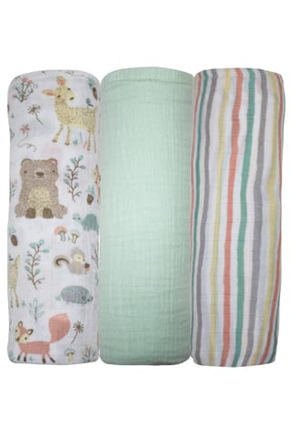 Abracadabra Swaddles (Set of 3) - Bambi & Friends Pack of 3