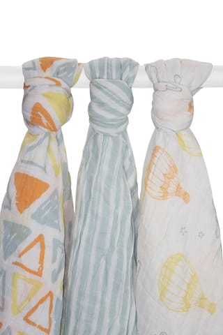 Abracadabra Swaddles (Set of 3) - Hot Air Balloon Pack of 3