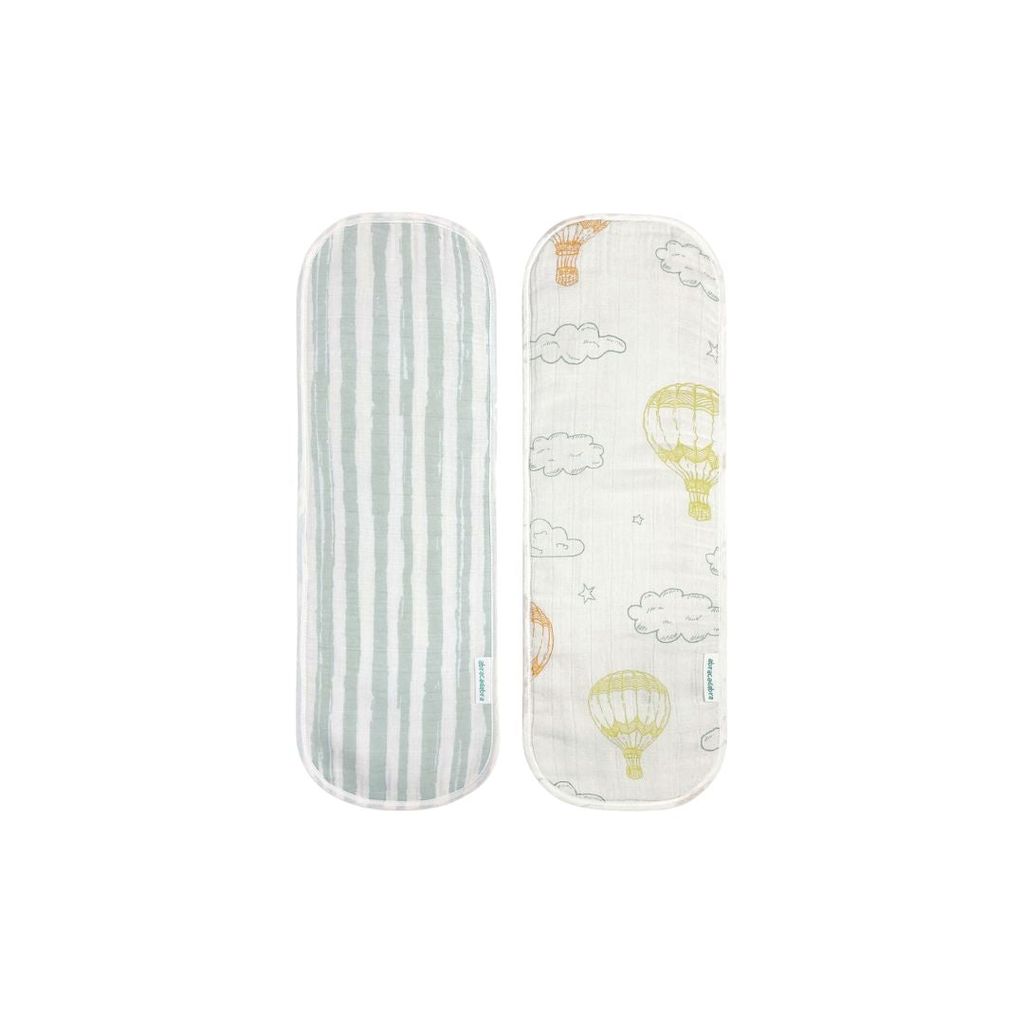 Abracadabra Muslin Burp Pad - Hot Air Balloon Pack of 2