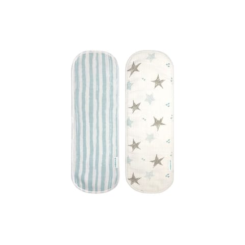 Abracadabra Muslin Burp Pad - Stars Pack of 2