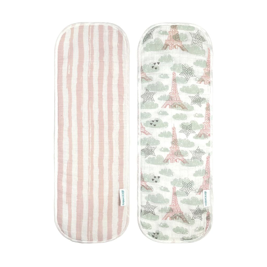 Abracadabra Muslin Burp Pad - Eiffel Tower Pack of 2