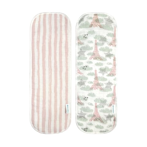 Abracadabra Muslin Burp Pad - Eiffel Tower Pack of 2