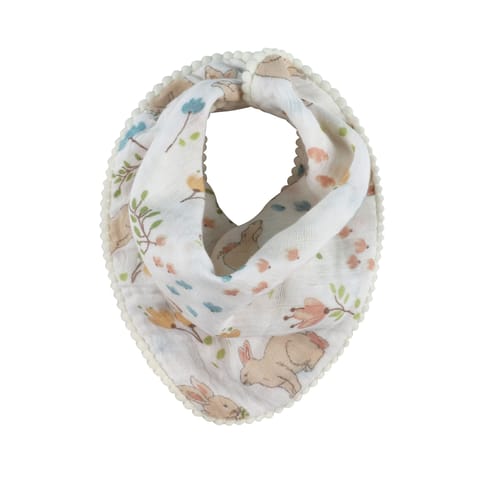 Abracadabra Muslin Bandana Bibs - Bunny Garden Pack of 3