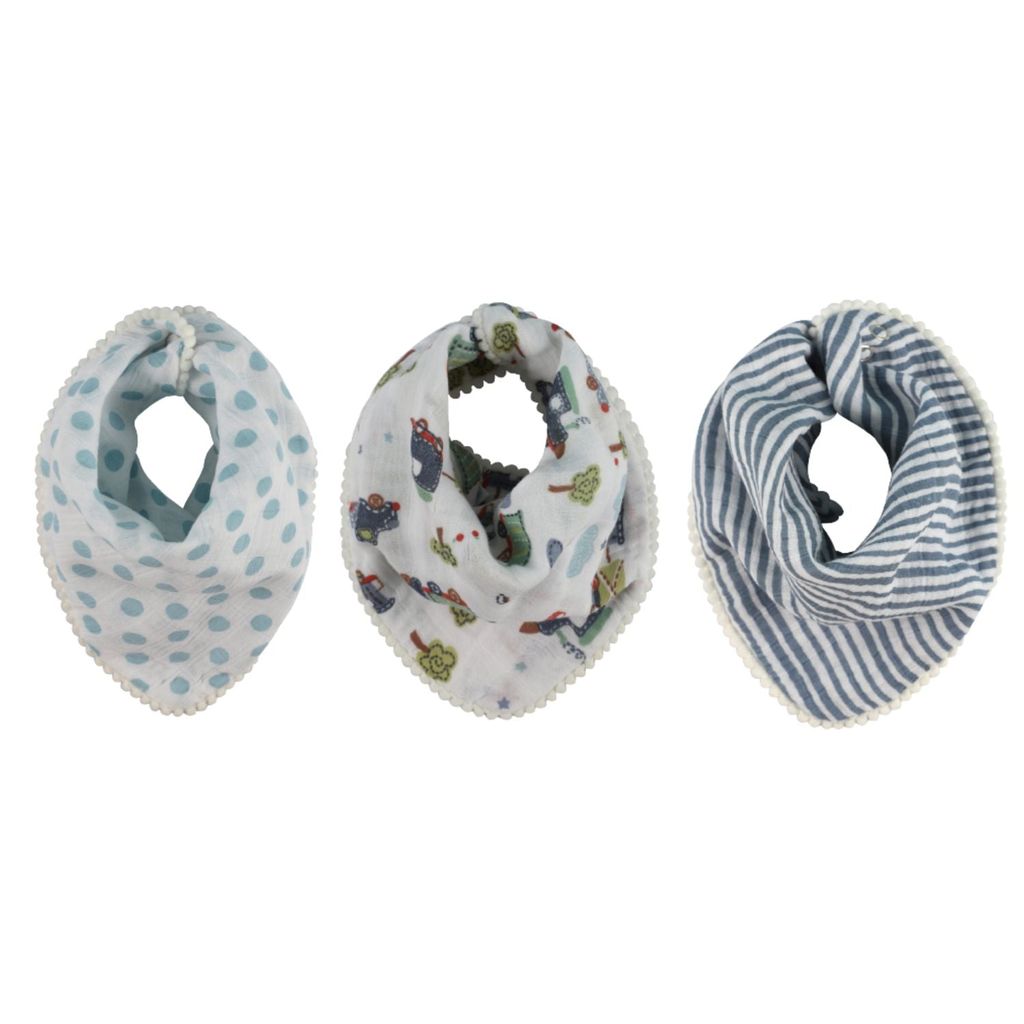 Abracadabra Muslin Bandana Bibs - Transport Pack of 3