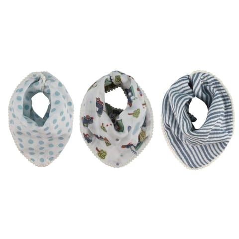 Abracadabra Muslin Bandana Bibs - Transport Pack of 3