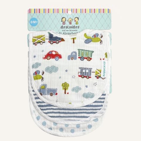 Abracadabra Muslin Bibs - Transport Pack of 3