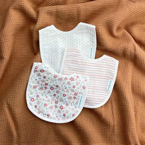 Abracadabra Muslin Bibs - Vintage Floral Pack of 3