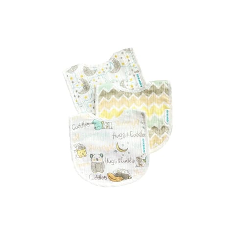 Abracadabra Muslin Bibs - Sleepy Friends Pack of 3