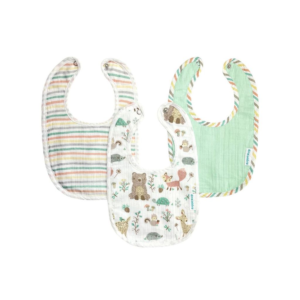 Abracadabra Muslin Bibs - Bambi & Friends Pack of 3