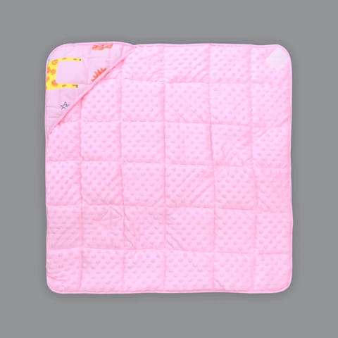 Born Babies Baby Cotton Printed Carry Bed Set Cum Sleeping Bag 2 in 1 Light Pink