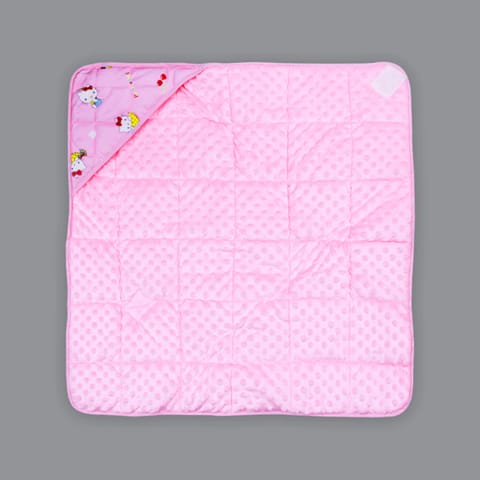 Born Babies Baby Cotton Printed Carry Bed Set Cum Sleeping Bag 2 in 1 Pink