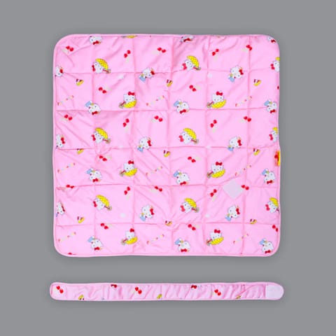 Born Babies Baby Cotton Printed Carry Bed Set Cum Sleeping Bag 2 in 1 Pink