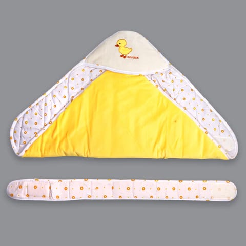 Born Babies  Baby Cotton Printed Carry Bed Set Cum Sleeping Bag 2 in 1 Yellow