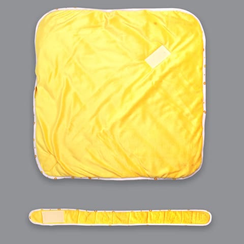 Born Babies  Baby Cotton Printed Carry Bed Set Cum Sleeping Bag 2 in 1 Yellow