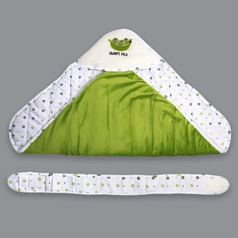 Born Babies  Baby Cotton Printed Carry Bed Set Cum Sleeping Bag 2 in 1 Green