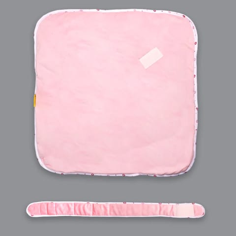 Born Babies  Baby Cotton Printed Carry Bed Set Cum Sleeping Bag 2 in 1 Pink