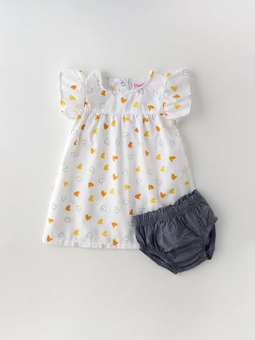 Popees Trendy & Skin-Friendly Dress & Bloomer Set For Girls