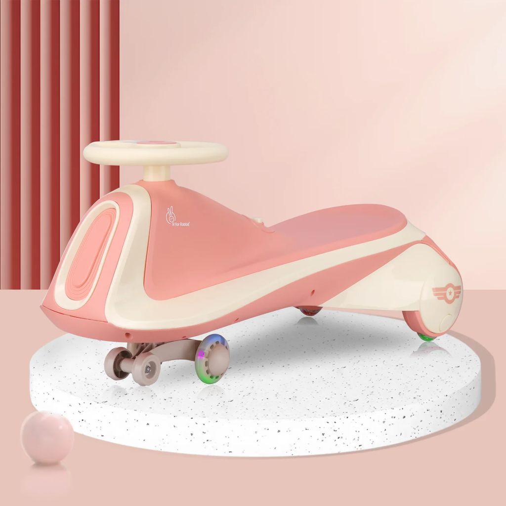 R for Rabbit Iya Iya Sportz swing car for kids Peach Grey