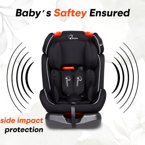 Babykins BK1004: ECE R44/04 Safety Certified Convertible Car Seat for Kids, 3 Recline Positions (Age:0-12y) (Matte Black) (SEAT Belt Installation ONLY)