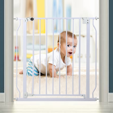 Babykins Auto Close Baby Safety Gate for Kids | Dog Gate with Easy Walk-Thru | Child Gate | Baby Gate for House, Stairs, Door | Safety Gate for Baby 75cm-85cm