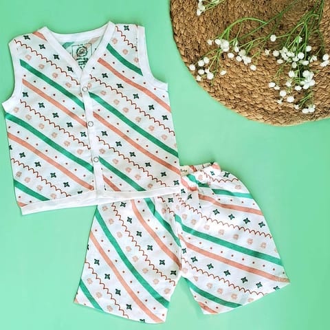 A Toddler Thing Wood Stripes Muslin Jabla and Shorts