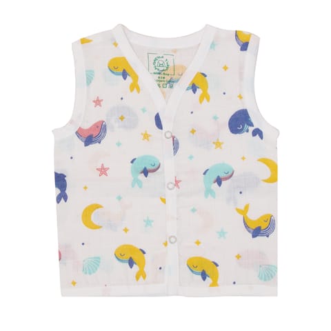 A Toddler Thing Muslin Jabla and Shorts - Whale Star