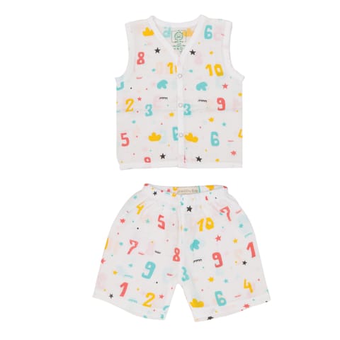 A Toddler Thing Muslin Jabla and Shorts - Count Down