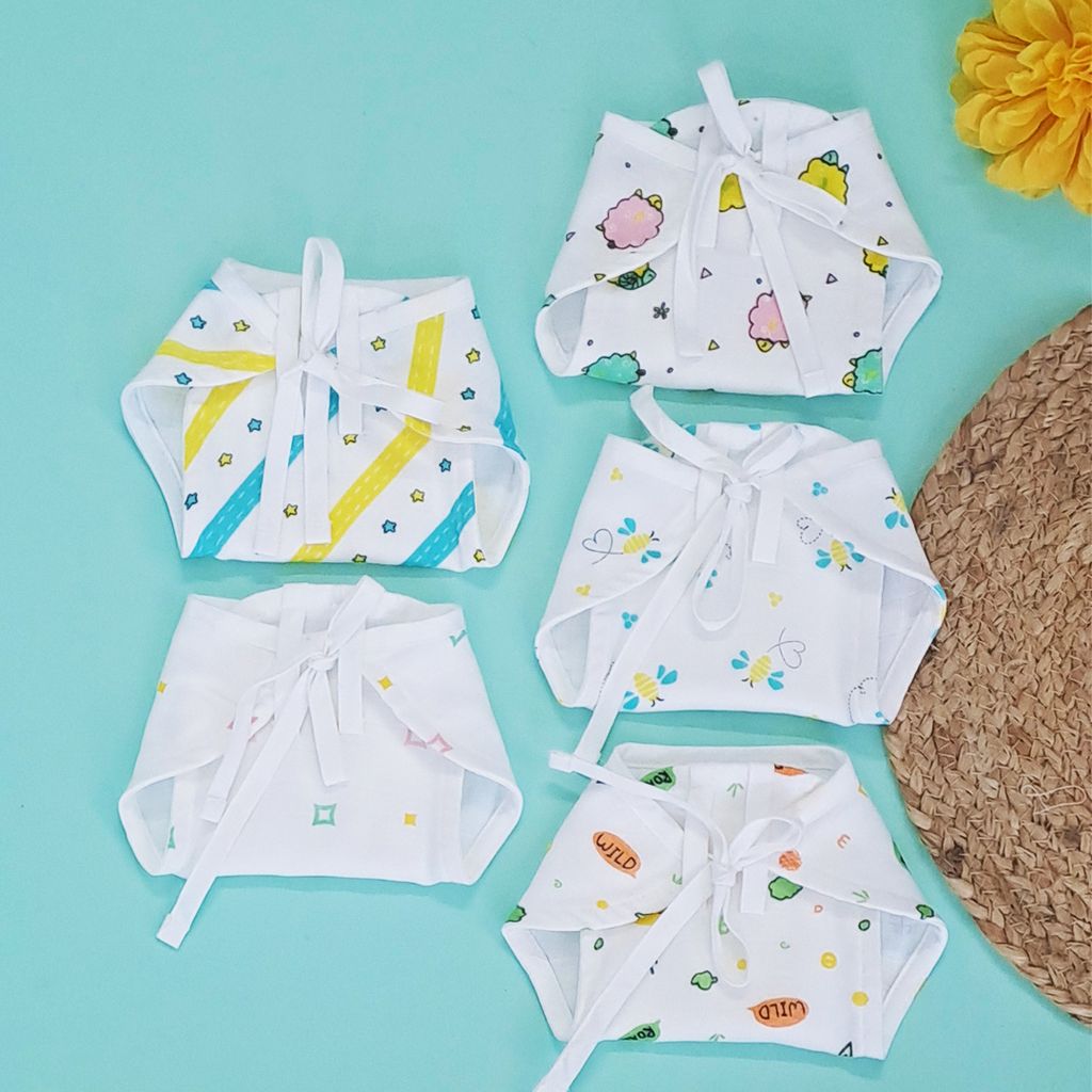 A Toddler Thing Muslin Nappy Combo 1 - Pack of 5