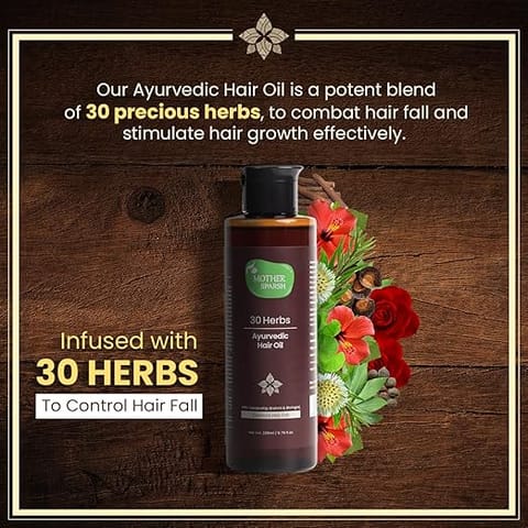 Mother Sparsh 30 Herbs Hair Oil Infused With 30 Ayurvedic Herbs-200ML