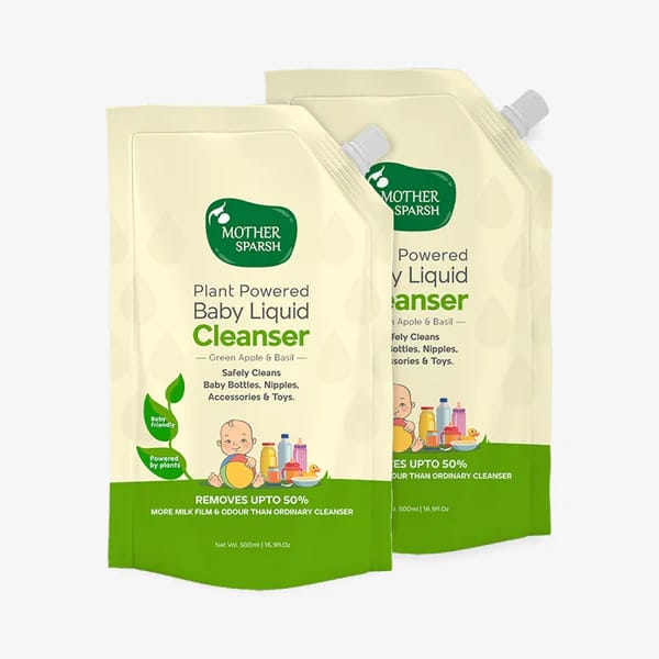 Mother Sparsh Plant Powered Natural Baby Liquid Cleanser Refill Pack, Pack Of 2