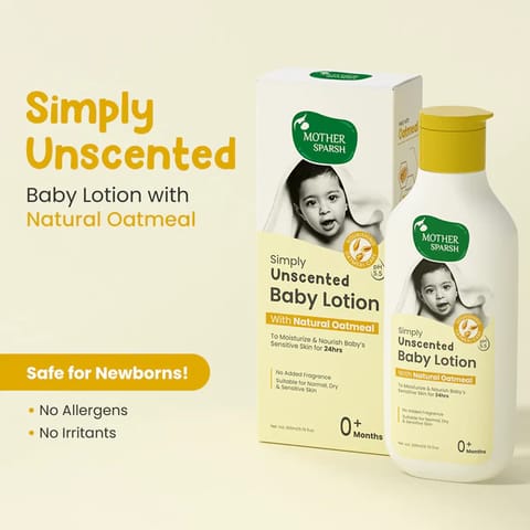 Mother Sparsh Simply Unscented Baby Lotion 200ml