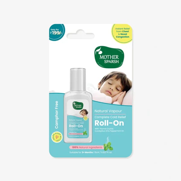 Mother Sparsh Natural Vapour Roll-on Congestion Relief in a Roll-On