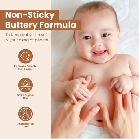 Mother Sparsh Daily Moisturizing Milky Soft Baby Face & Body Butter Buttery Soft Nourishment for Baby