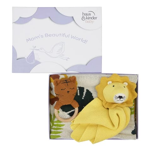 haus & kinder Baby Shower Gift Box Pack of 3: Jungle Party